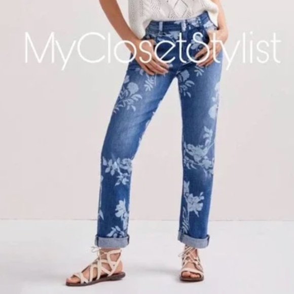 Anthropologie Denim - Anthropologie Pilcro Floral Boyfriend Festival Jeans 32 NEW $160 RARE Boho Pants